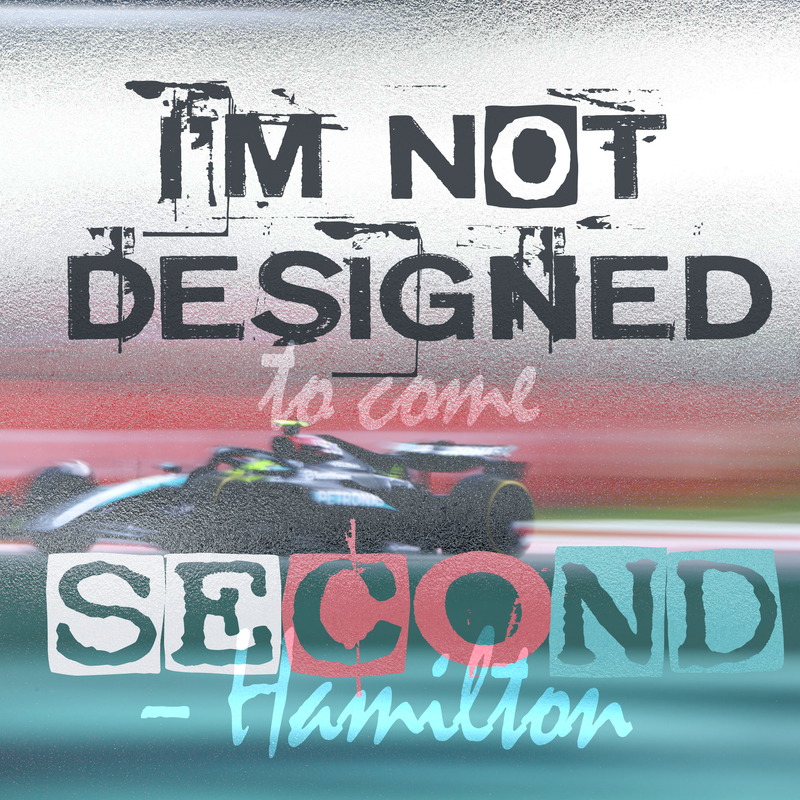 F1-Leinwand Hamilton – Ich bin nicht dafür gemacht, Zweiter zu werden, Ansicht 2