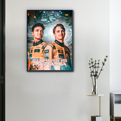 F1-Leinwand Norris x Piastri McLaren-Team