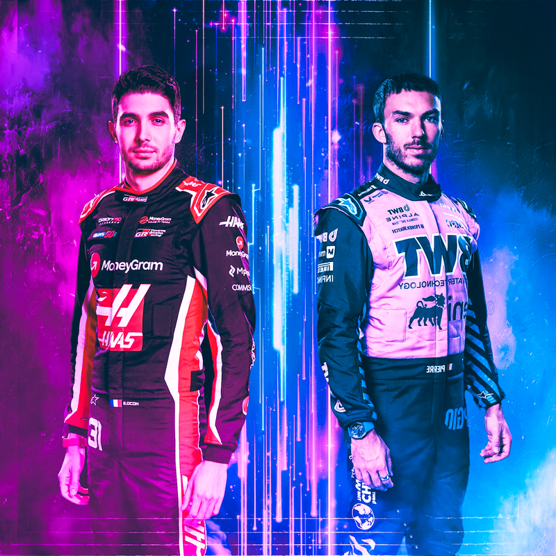 F1-Leinwand Esteban Ocon x Pierre Gasly Rivalen mit kühlem Blut, Ansicht 2