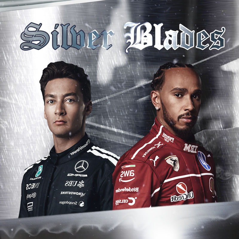 F1-Leinwand Silver Blades Russell x Hamilton, Ansicht 2