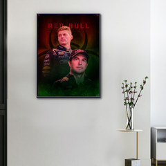 F1-Leinwand Max Verstappen x Sergio Pérez