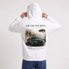 Sweat Bentley Continental GT Grand Touring Society blanc à capuche, visuel vu de dos