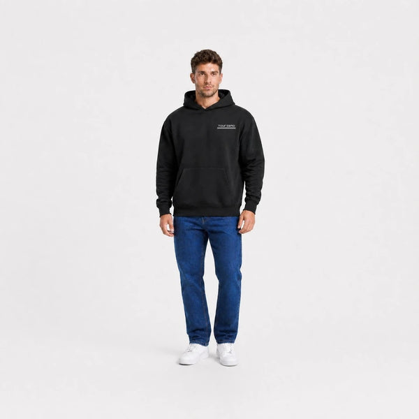 Sweat F1 Charles Leclerc Signature noir vu de face en plan large avec logo Tourismo
