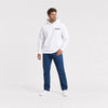 Jaguar D-Type Le Mans N°6: Born for Le Mans Sweatshirt, weiß, Vorderansicht, Weitwinkel, mit Tourismo-Logo