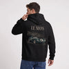 Jaguar D-Type Le Mans N°6: Born for Le Mans Sweatshirt, schwarz, getragen, Rückansicht