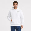 Sweat Peugeot 205 Gti blanc vu de face en plan rapproché avec logo Tourismo