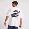 T-shirt Lancia Delta Integrale blanc, voiture de rallye vue de dos