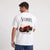 T-shirt Maserati 250F Scuderia Elegance blanc, monoplace rouge numéro 6 vue de dos