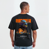 T-shirt noir Oscar Piastri Signature avec design imprimé dans le dos, casque multicolore et McLaren MCL39