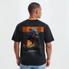 T-shirt noir Oscar Piastri Signature avec design imprimé dans le dos, casque multicolore et McLaren MCL39