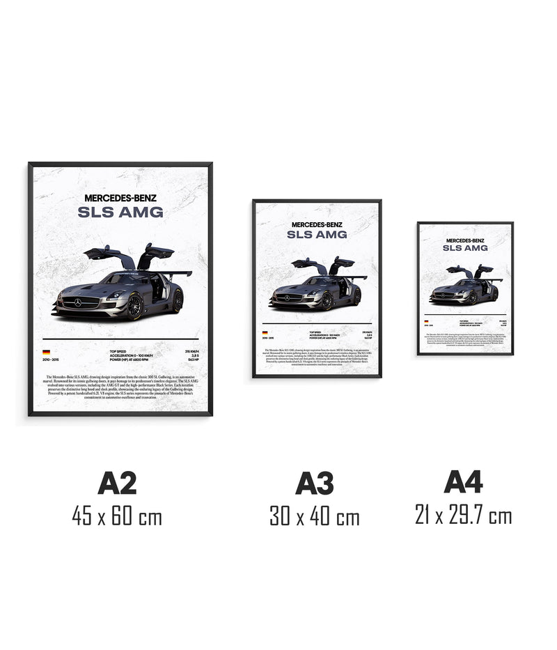 Poster Mercedes-Benz SLS AMG, Ansicht 3
