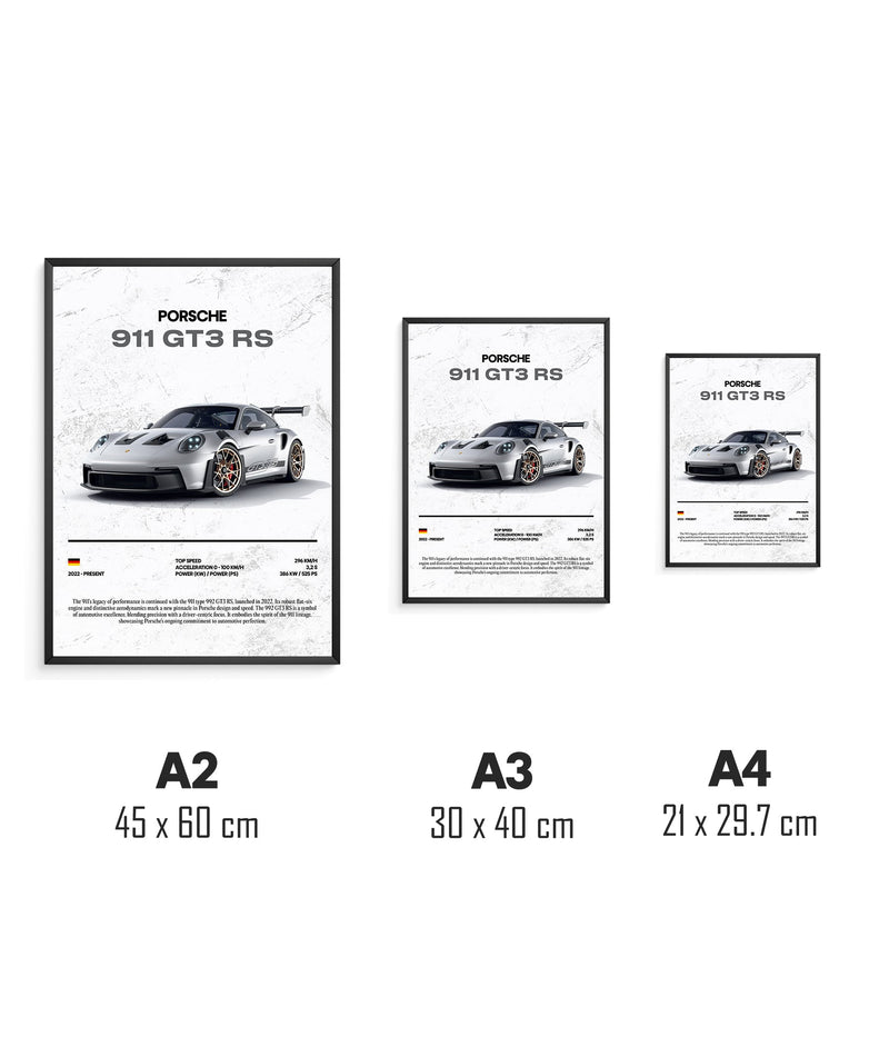 Poster Porsche 911 GT3 RS, Ansicht 3
