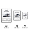 Poster avec cadre et tailles porsche GT3 rs 