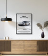 Poster avec cadre porsche GT3 rs dans salon 