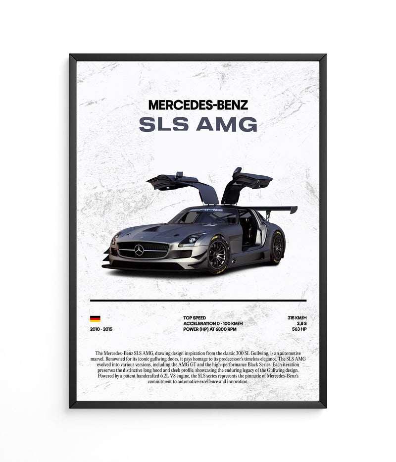 Poster Mercedes-Benz SLS AMG, Ansicht 2
