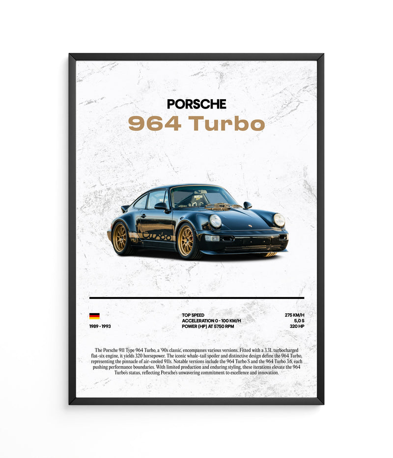 Poster Porsche 964 Turbo, Ansicht 2