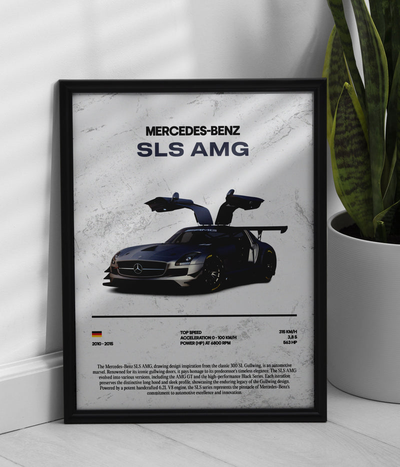 Poster Mercedes-Benz SLS AMG, Ansicht 1